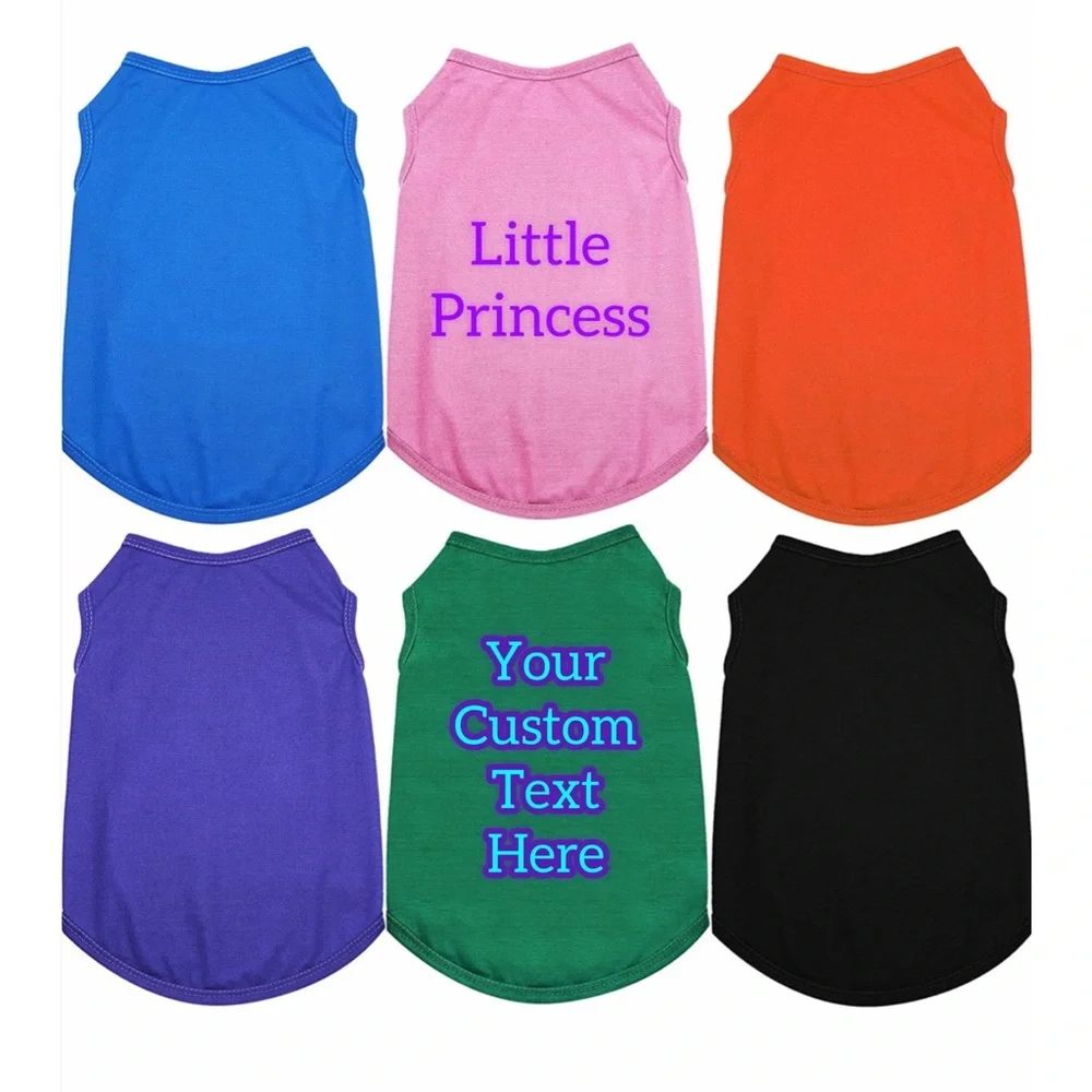 Custom Text Shirts for cats and dogs size medium with multiple color opt…